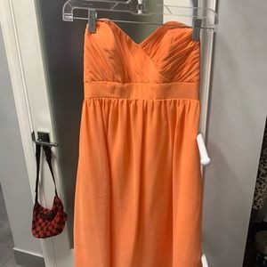 Orange bridesmaid dress. Alfred Angelo